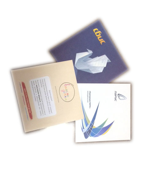 Бумажные конверты для CD-дисков с флексографской печатью